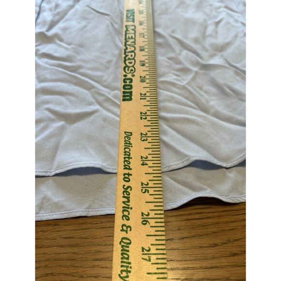 Rose + Olive Blouse Shirt Size Large Blue Button Down Lightweight Rayon Casual - Picture 8 of 10